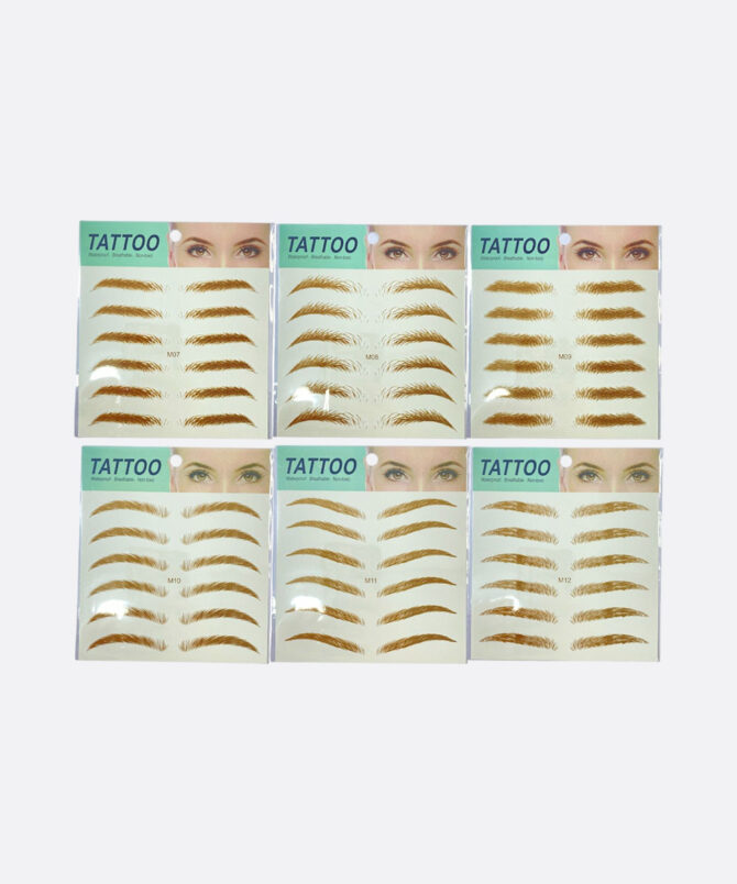 12 CEJAS ADHESIVA TATTOO
