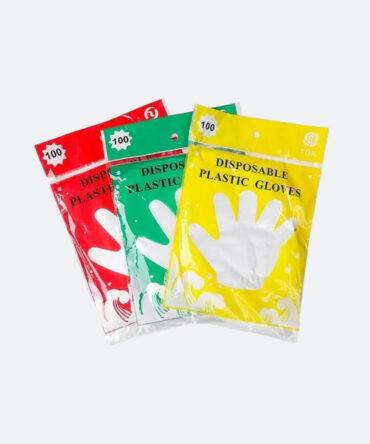 PAQ. 100 GUANTES DE PLASTICO