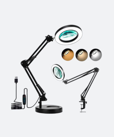 LAMPARA LUZ LED CON LUPA Y BASE