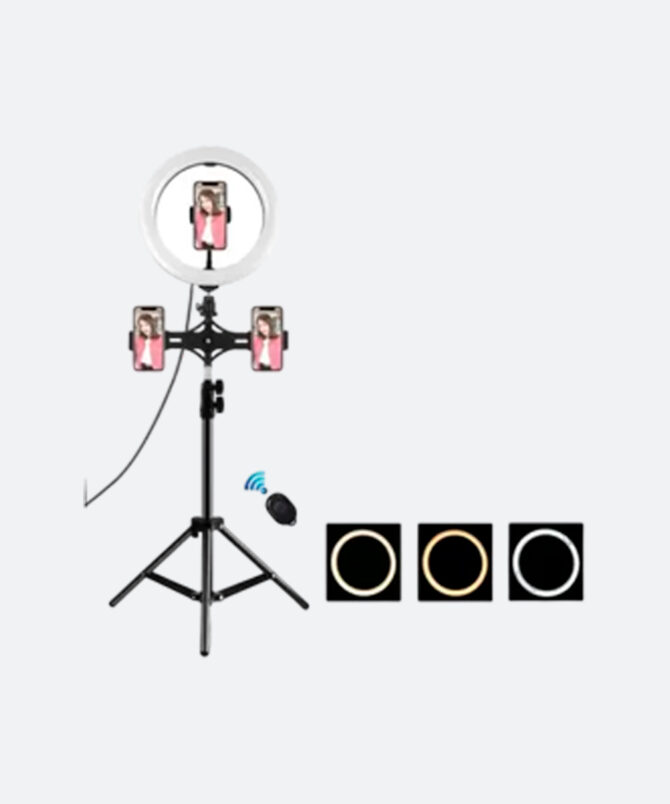 ARO DE LUZ 10" 3 SOPORTE PARA CELULAR