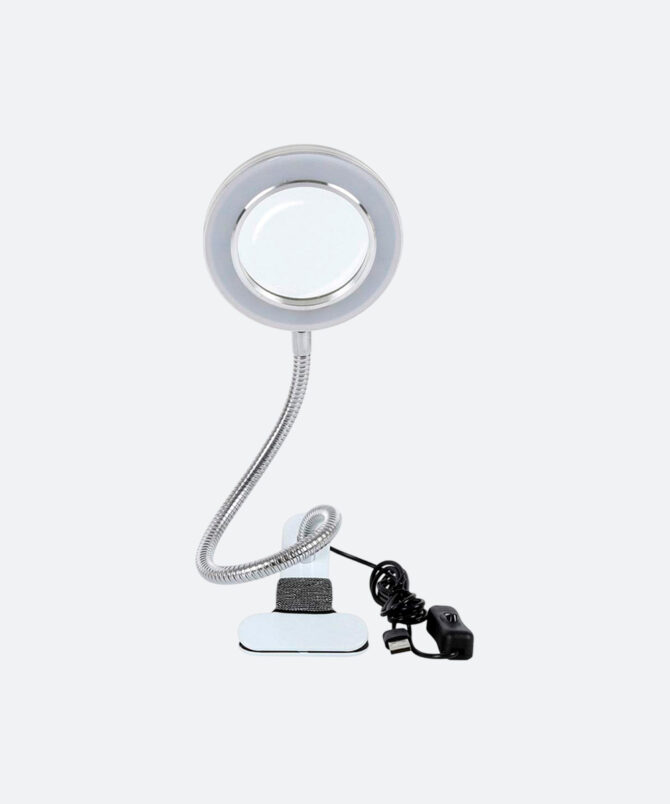 LAMPARA CON LUPA DE MESA DOBLE LUZ
