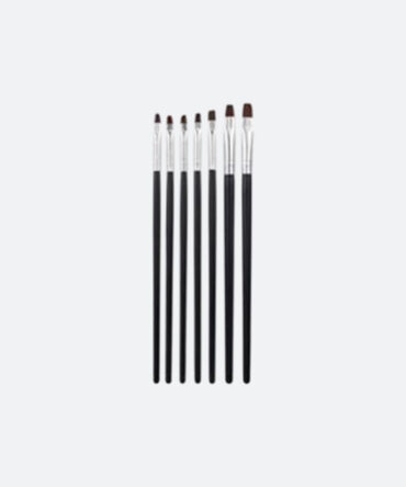 PAQ. DE 7 PINCELES NEGRO PARA GEL
