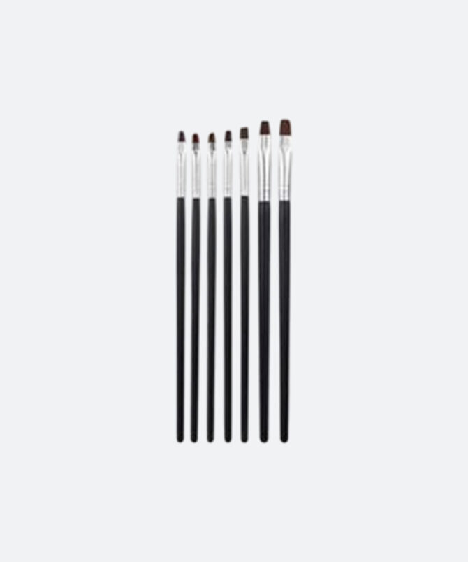 PAQ. DE 7 PINCELES NEGRO PARA GEL